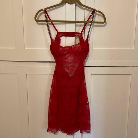 Victoria Secret red size 2 with additional red robe. - Picture 2 of 9